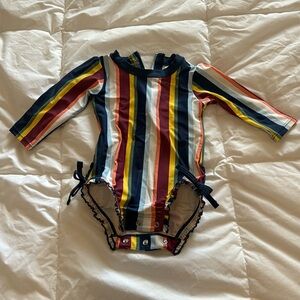 EUC Ruffle Butts rash guard one piece